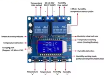 XY-TR01 SHT20 Humidity Temperature Controller DC 12V Hygrometer Thermometer Thermostat Humidistat LCD Digit Display Relay Module – KSH 2,000 at HIMASTORES Mombasa – best electronics in Kenya - View 3