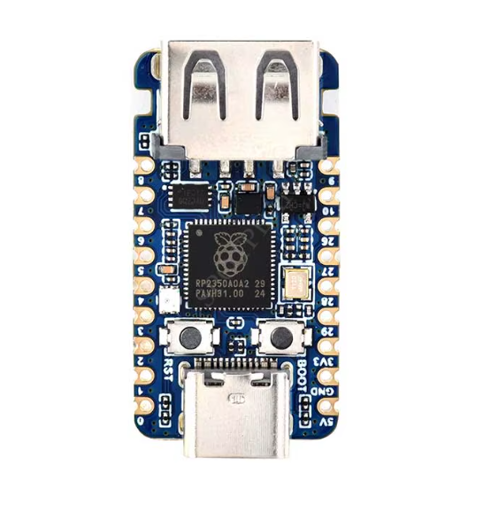 Alternate view of Raspberry Pi Pico 2 RP2350 USB A Development Board RP2350A