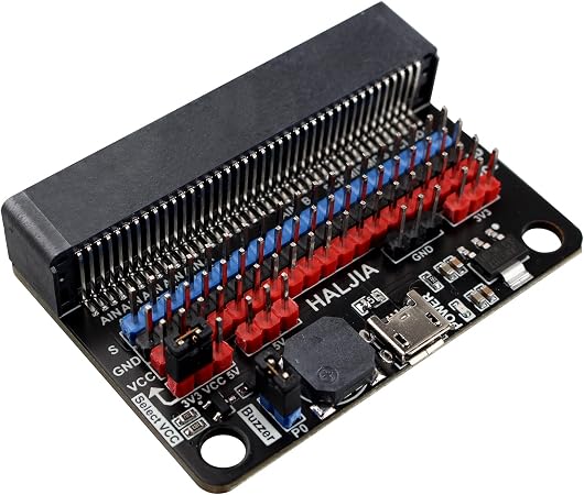 Alternate view of Micro:bit Expansion Board with Buzzer Adapter, Compatible with BBC Micro:bit V2, V1 Controller Board, DIY Programmable Kit for Beginners Kids