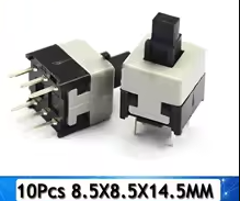 5.8x5.8  Self Locking Push Tactile Power Micro Switch 6 Pin Button Switches – KSH 30 at HIMASTORES Mombasa, Kenya – Top quality switches in Kenya. Best electronics shop in Kenya for Arduino, ESP32, Raspberry Pi, sensors and IoT devices.