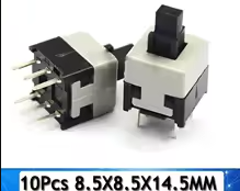8.5x8.5mm Self Locking   Push Tactile Power Micro Switch 6 Pin Button Switches – KSH 30 at HIMASTORES Mombasa, Kenya – Top quality switches in Kenya. Best electronics shop in Kenya for Arduino, ESP32, Raspberry Pi, sensors and IoT devices.