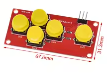 AD Keyboard Simulate Five Key Module   Analog Button for arduino Sensor Expansion Board – KSH 150 at HIMASTORES Mombasa, Kenya – Top quality switches in Kenya. Best electronics shop in Kenya for Arduino, ESP32, Raspberry Pi, sensors and IoT devices.