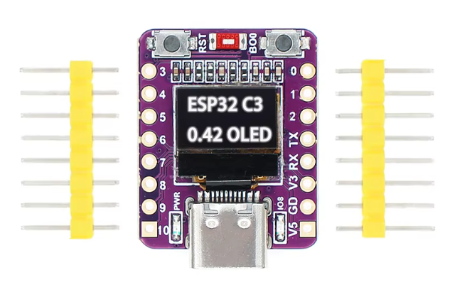 ESP32-C3 OLED development board with 0.42 inch OLED module ceramic antenna wifi Bluetooth ESP32 supermini development board – KSH 1,200 at HIMASTORES Mombasa, Kenya – Top quality microcontrollers in Kenya. Best electronics shop in Kenya for Arduino, ESP32, Raspberry Pi, sensors and IoT devices.